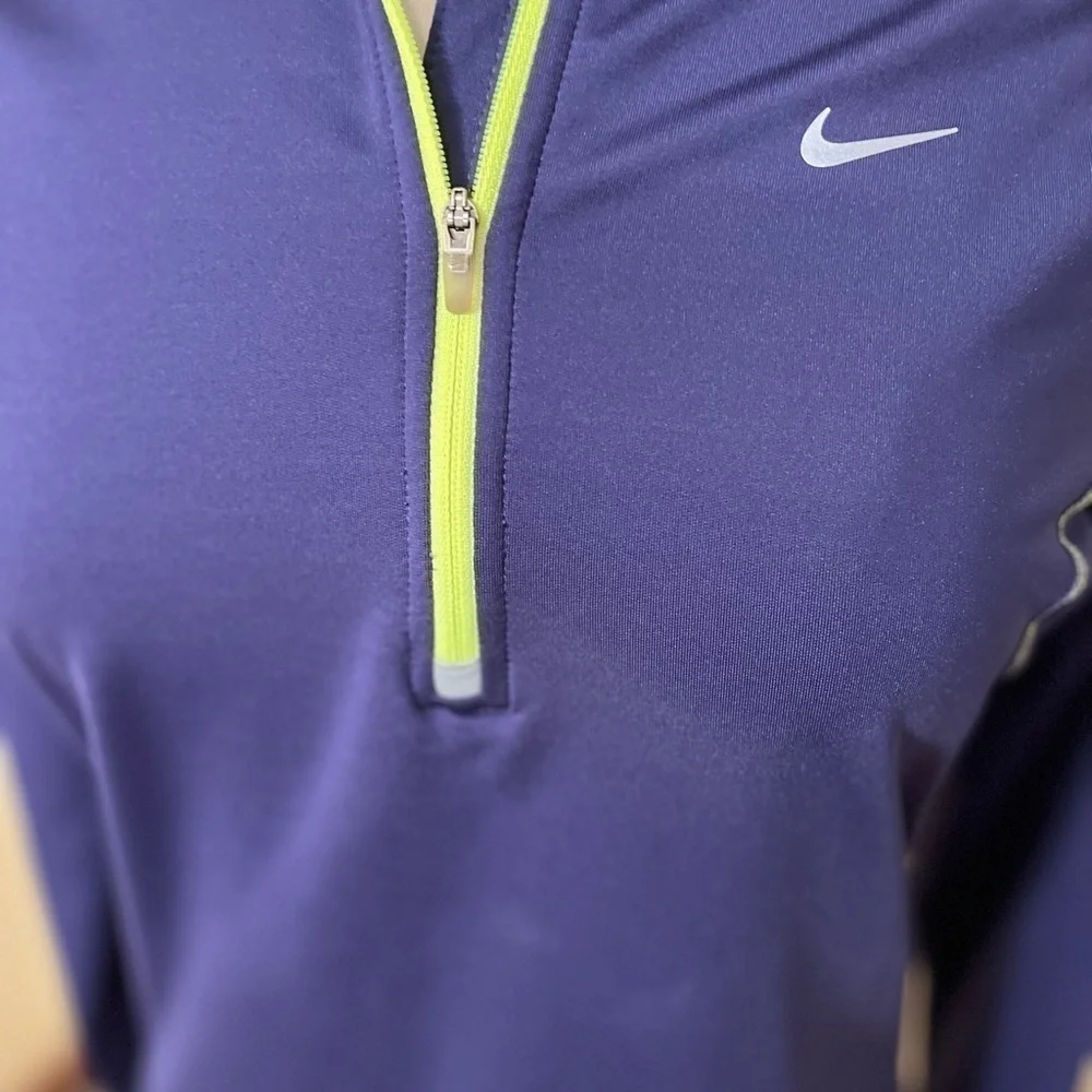 Nike Dri-Fit Blue/Purple Running 1/2 Zip Pullover Sz M NWOT